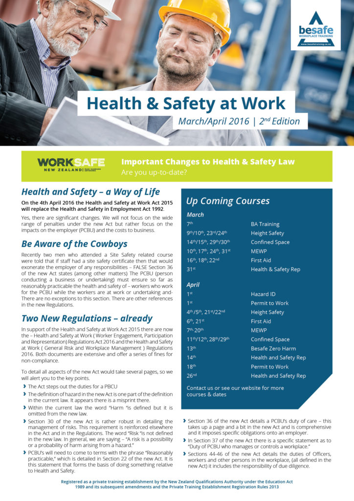 BESAFE APR-MAR NEWSLETTER1 (2) - Besafe Training Ltd